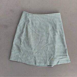 Brandy Melville Olive Checkered Women's Skirt